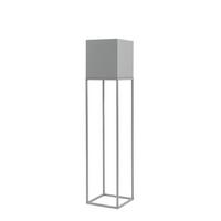 Blumenständer Metall Grau BxHxT: 19x87x19 cm - Hellgrau/Grau, Basics, Metall (19/87/19cm)