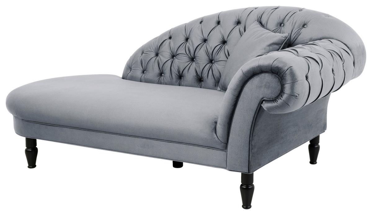 Récamiere Cupido, Grau B: 103 Cm - Schwarz/Grau, Design, Textil (103/91/216cm) - MID.YOU