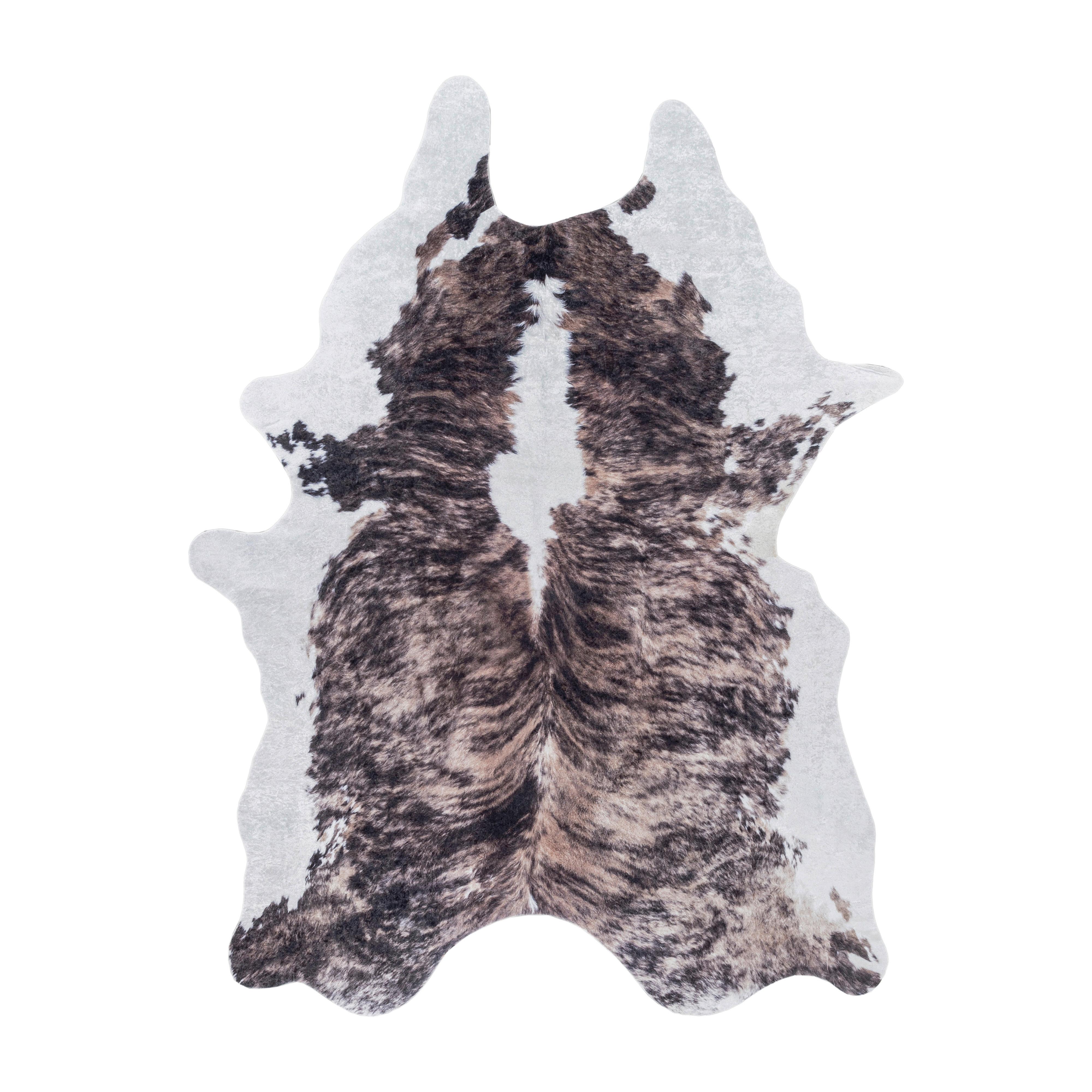 Fellteppich Etosha - Braun/Weiß, Design, Textil (150/200cm) - Novel