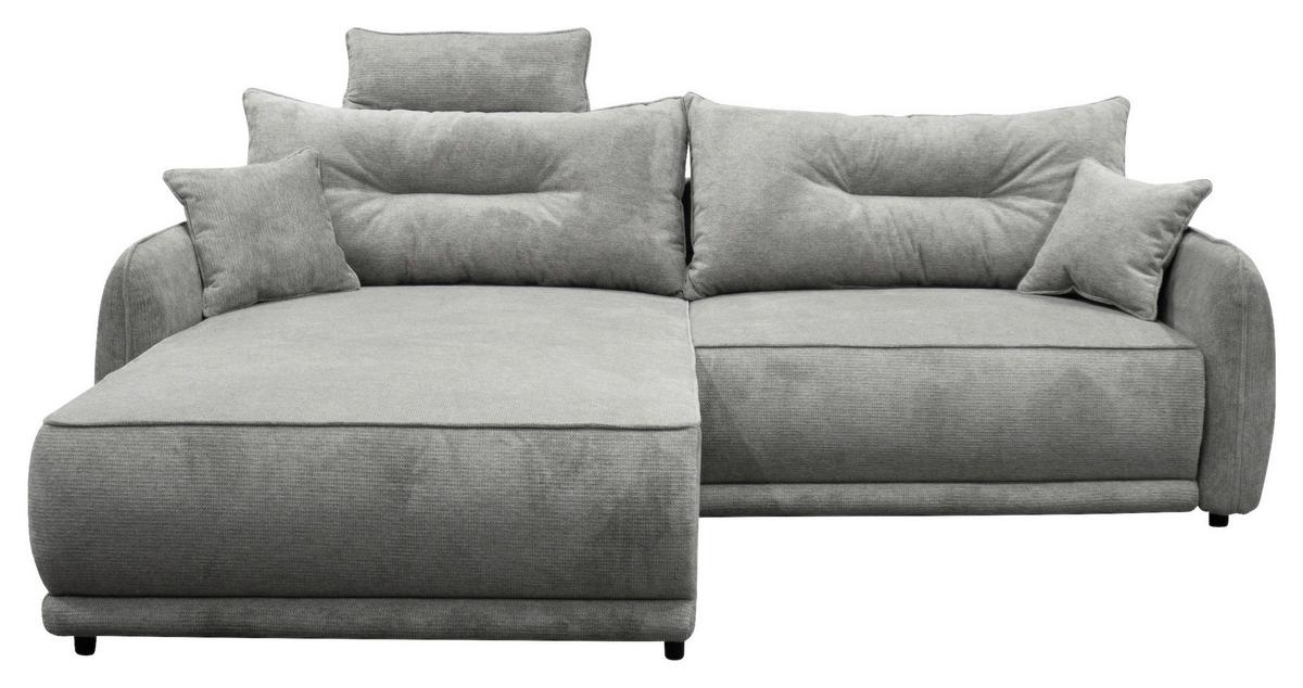 Ecksofa Fresh Grau 195x264 cm - Beige/Schwarz, Design, Textil (195/264cm) - MID.YOU