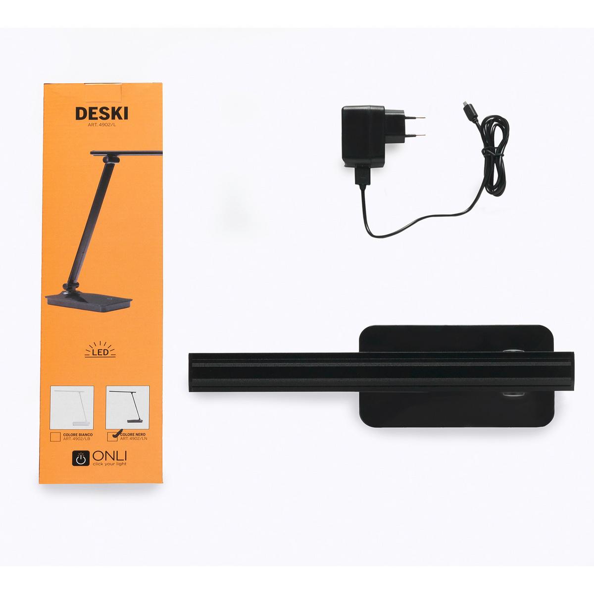 Schreibtischleuchte Deski Schwarz L: 29 Cm - Design (29/17/27cm)