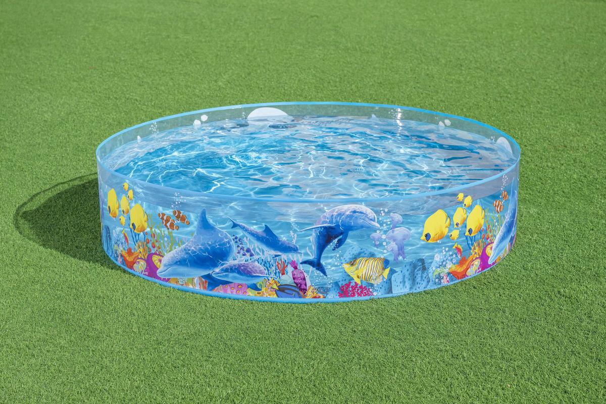 Planschbecken Fill 'N Fun™ Odysseey, DxH: ca. 183x38 cm - Transparent, Basics, Kunststoff (183/183/38cm) - Bestway