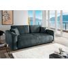 Schlafsofa Longo, Blau B: 245 Cm - Blau/Schwarz, MODERN, Textil (245/86/126cm) - Livetastic