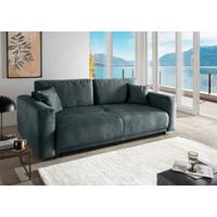 Schlafsofa Longo, Blau B: 245 Cm - Blau/Schwarz, MODERN, Textil (245/86/126cm) - Livetastic