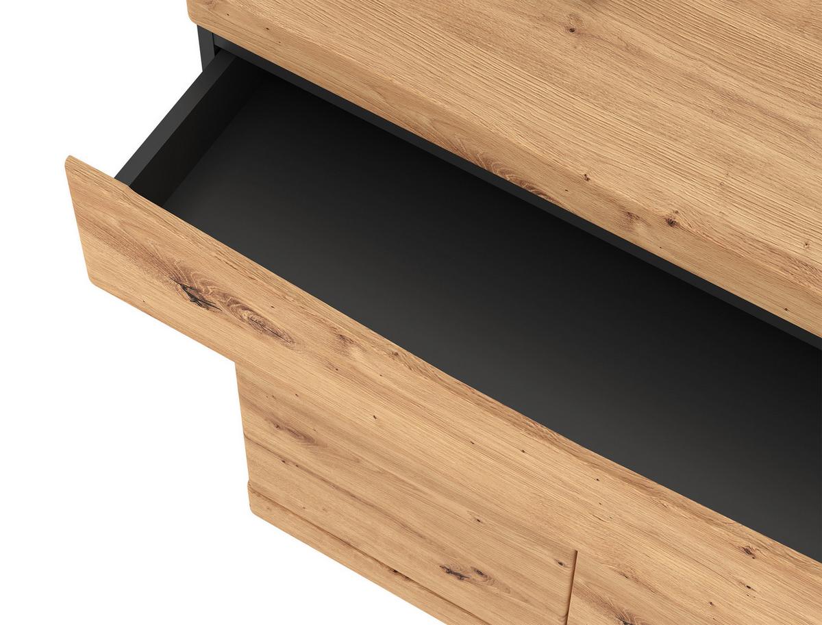 Schuhschrank Turino Eiche Artisan Dekor B: 86 Cm - Eichefarben, MODERN, Holzwerkstoff (86/101,6/40cm)
