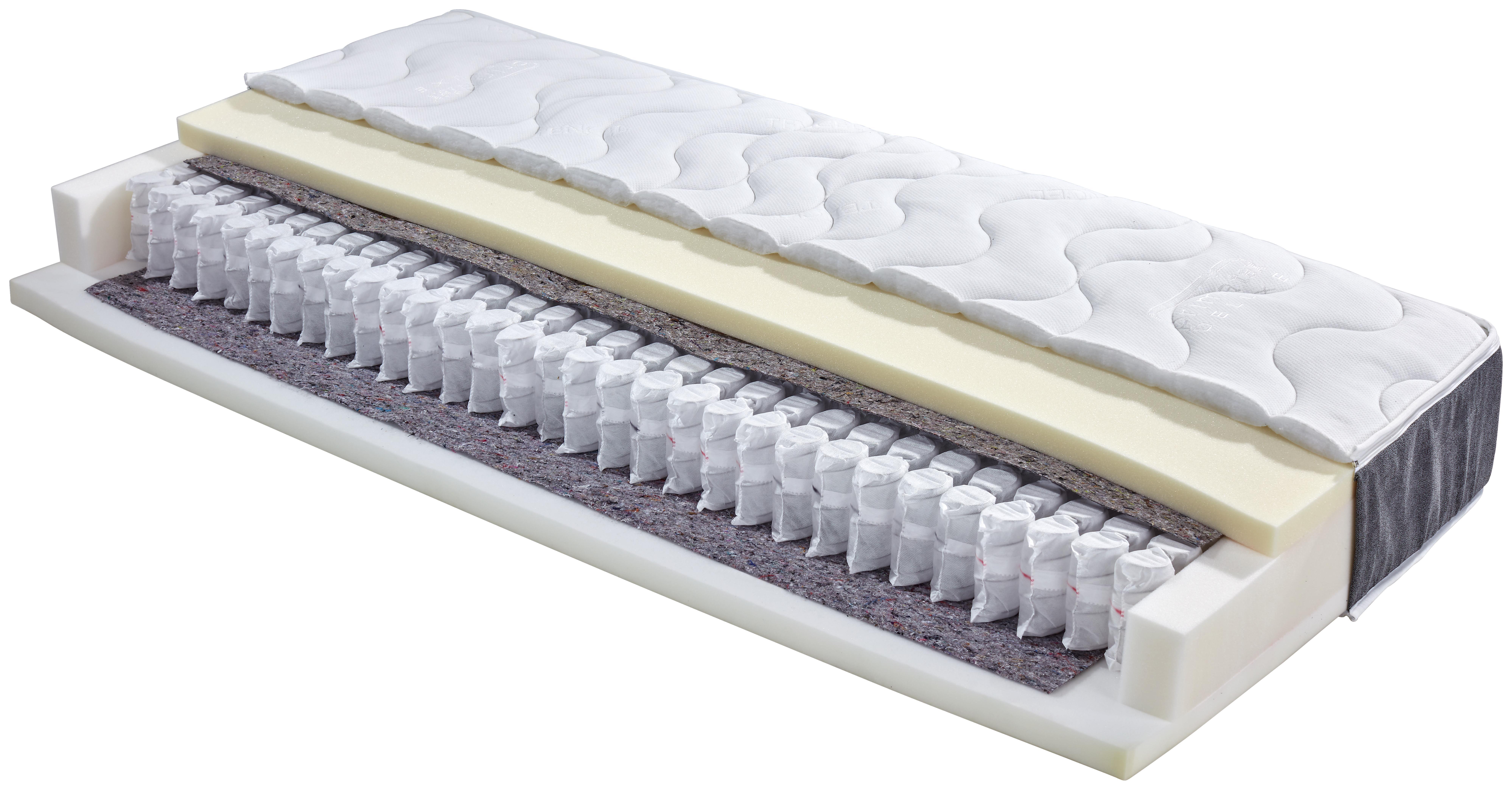 Taschenfederkernmatratze Timber H2/h3 - Weiß, Textil (90/200cm) - Primatex