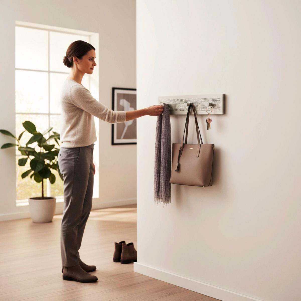 Hakenleiste Pedro 3 Kaschmir B: 34 cm - Kaschmir, Trend, Metall (34/4/8cm)
