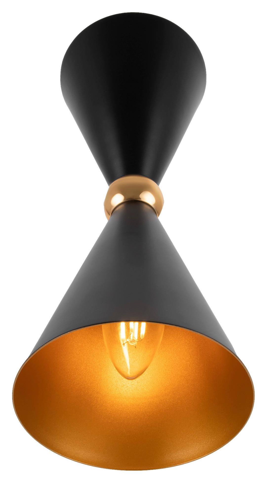 Wandleuchte Vesper - Goldfarben/Schwarz, Trend, Metall (18/32/32cm) - MAYTONI