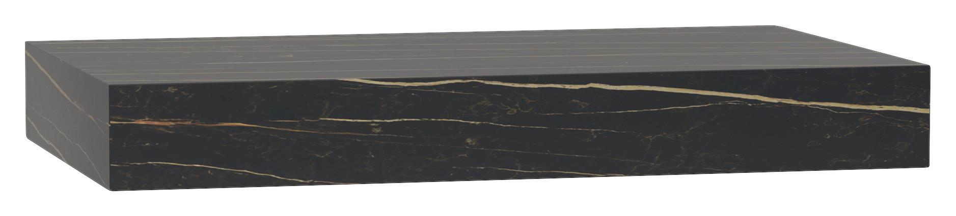 Wandkonsole Las Vegas Schwarz Marmoroptik B: 80 cm - Schwarz, MODERN, Holzwerkstoff (80/10/48cm) - Vertico