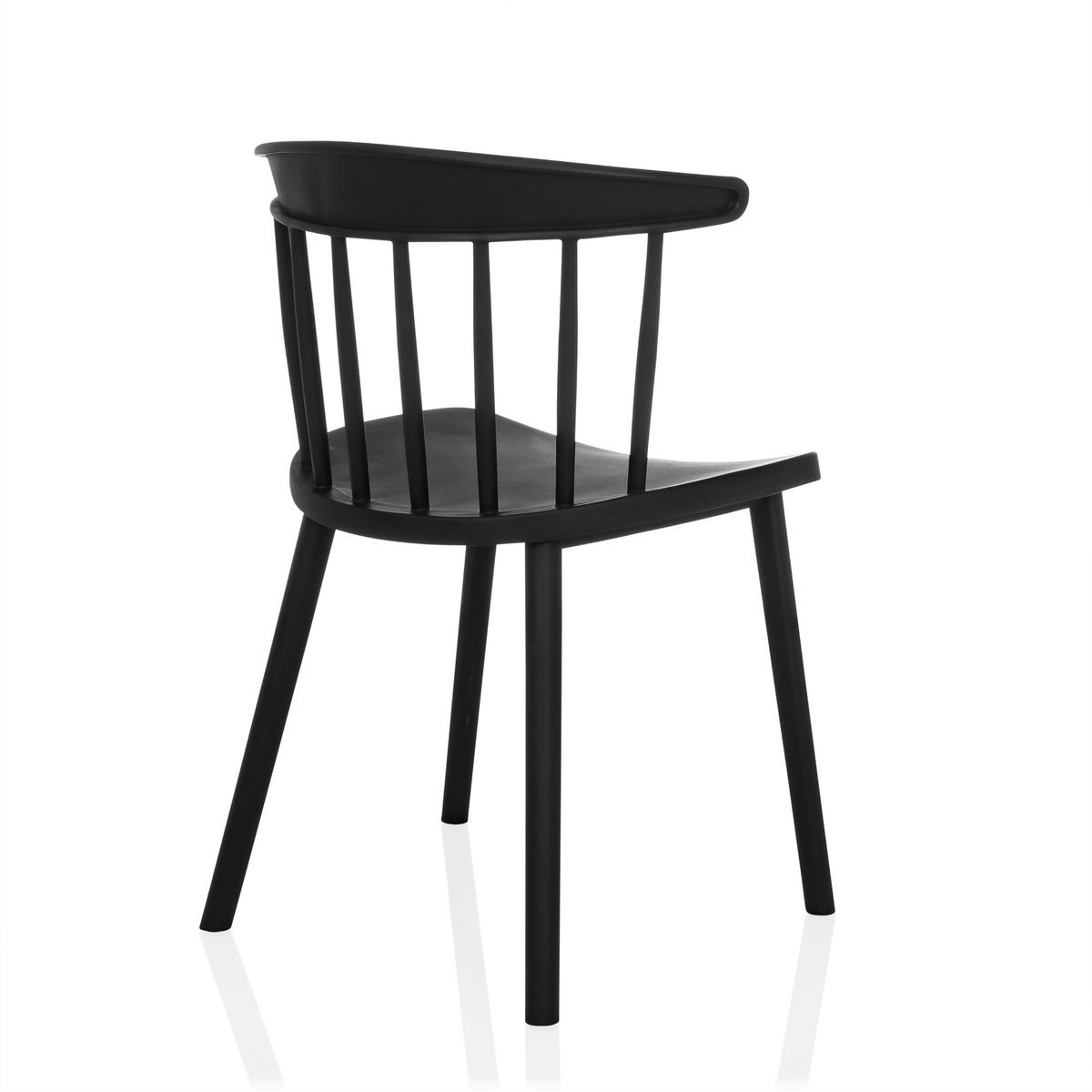 Besucherstuhl Artifo Schwarz B: 53 Cm - Schwarz, MODERN, Kunststoff (53/75/45cm) - MID.YOU