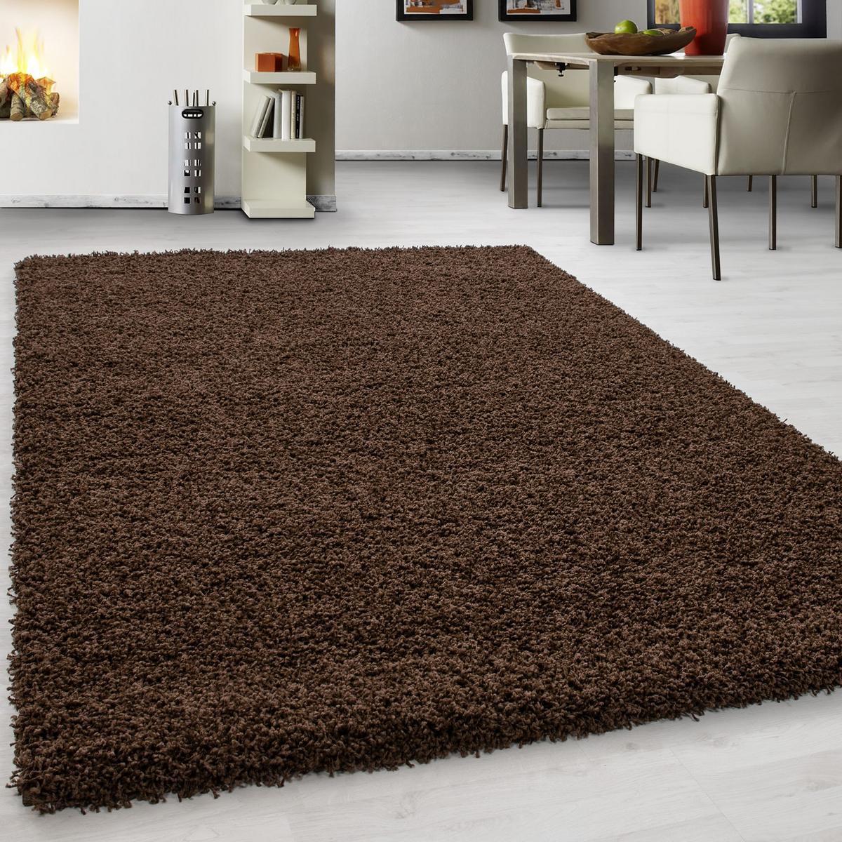Koberec s vysokým vlasom 200x290 cm - hnedá, Konventionell, textil (200/290cm) - Novel