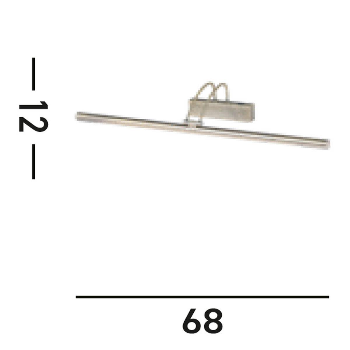 Led-bilderleuchte 8343ab Majorca - Messingfarben, KONVENTIONELL, Kunststoff/Metall (68/12/20cm)