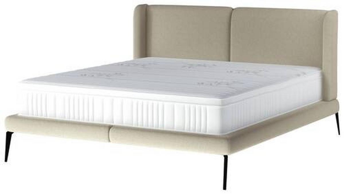 Polsterbett +matratze 180x200 Tessina Now Or Never Cognac - Cognac/Creme, MODERN, Textil (180/200cm) - Livetastic