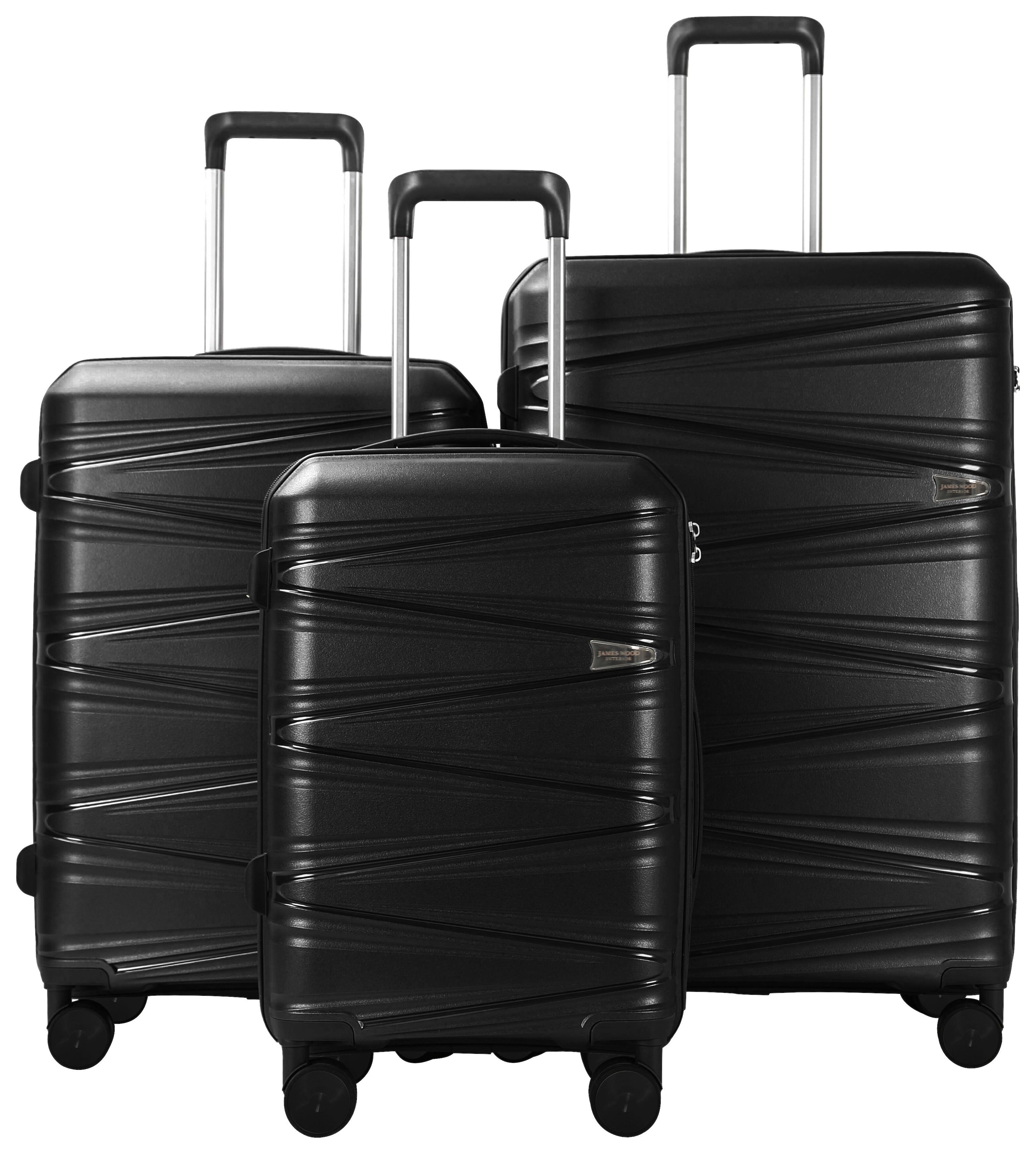 Reisekofferset Luna - Schwarz, Basics, Kunststoff/Textil - James Wood