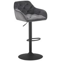 BAROVÁ ŽIDLE EILEEN - šedá/černá, Lifestyle, kov/textil (53/85-107/54cm) - Mömax