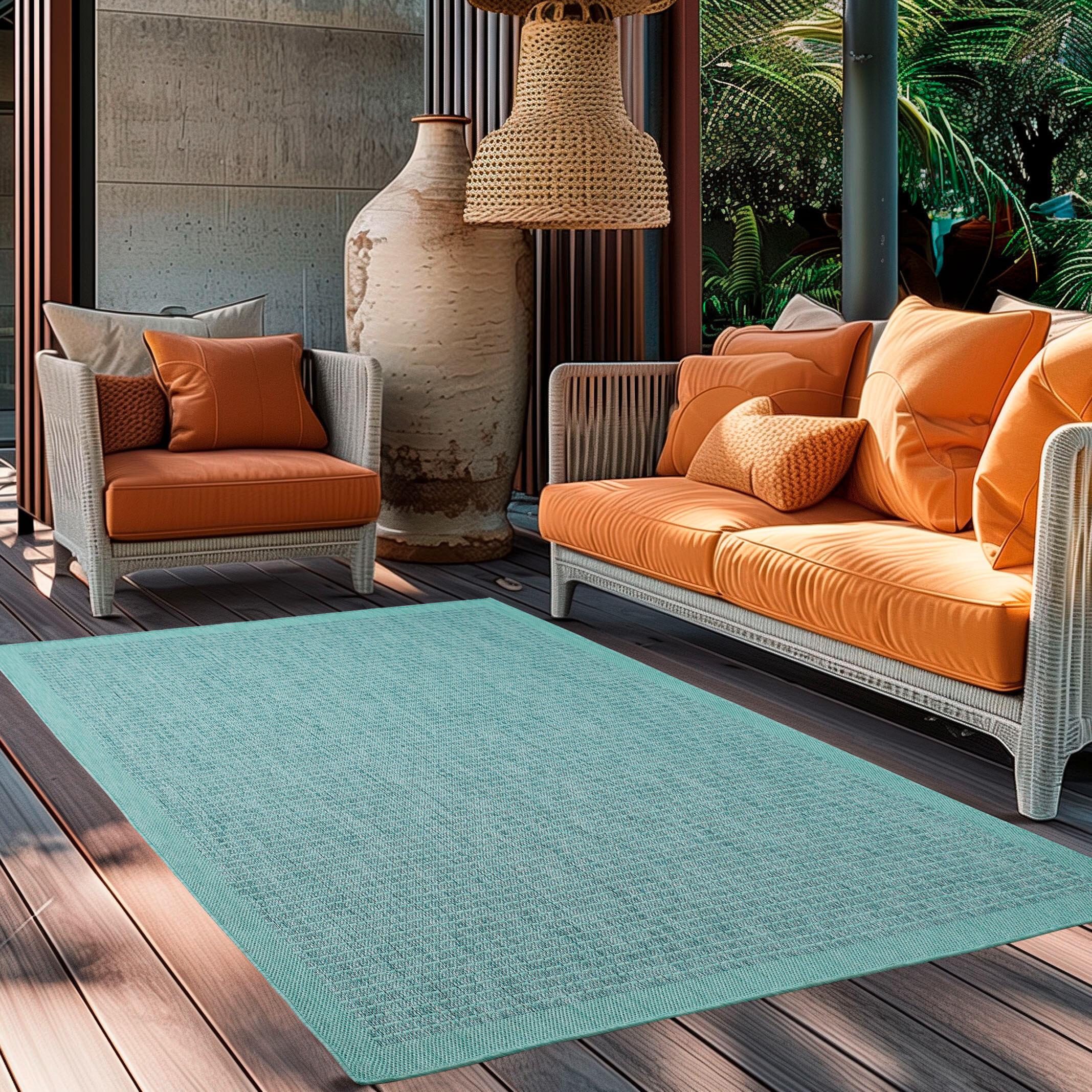 Outdoorteppich Giza 60 X 100 1410 Blue - Blau, Basics, Textil (60/100cm) - Novel