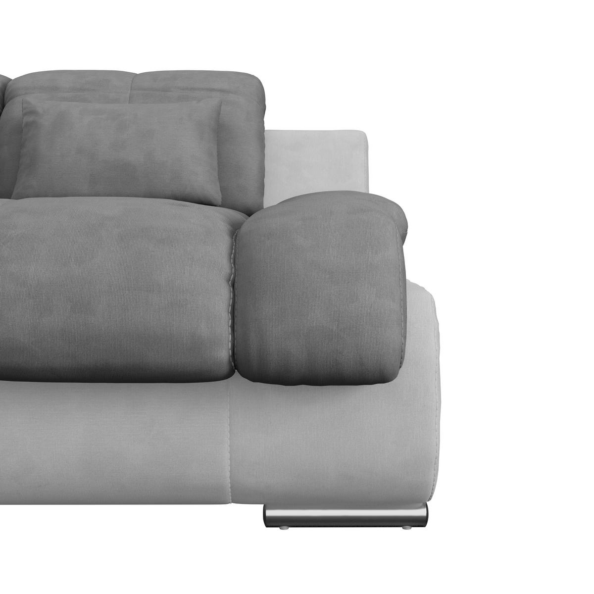 Sedací souprava MULTI, levá, světle šedá / tmavě šedá barva - světle šedá/tmavě šedá, Moderní, kov/textil (228/345/184cm) - Luca Bessoni
