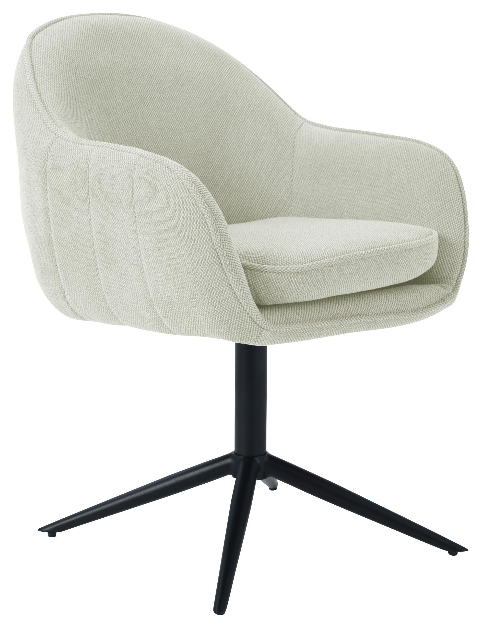 Armlehnstuhl Amara Leinenoptik Beige, B: 60 cm