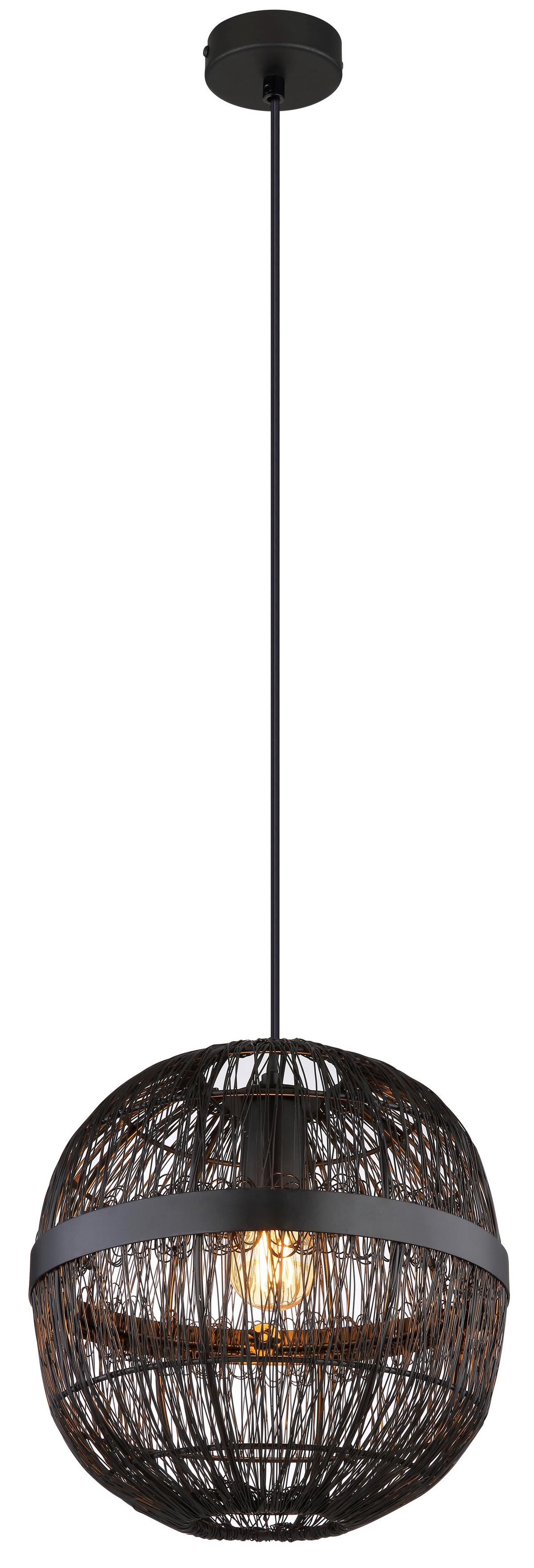 Hängeleuchte 14994h1 - Schwarz, Basics, Metall (30/120cm) - Globo