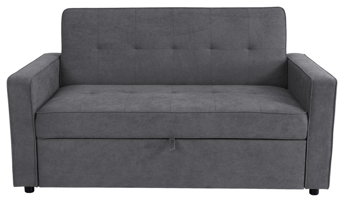 Schlafsofa Haze Dunkelgrau B: 162 Cm - Dunkelgrau, Trend, Textil (162/90/89cm)