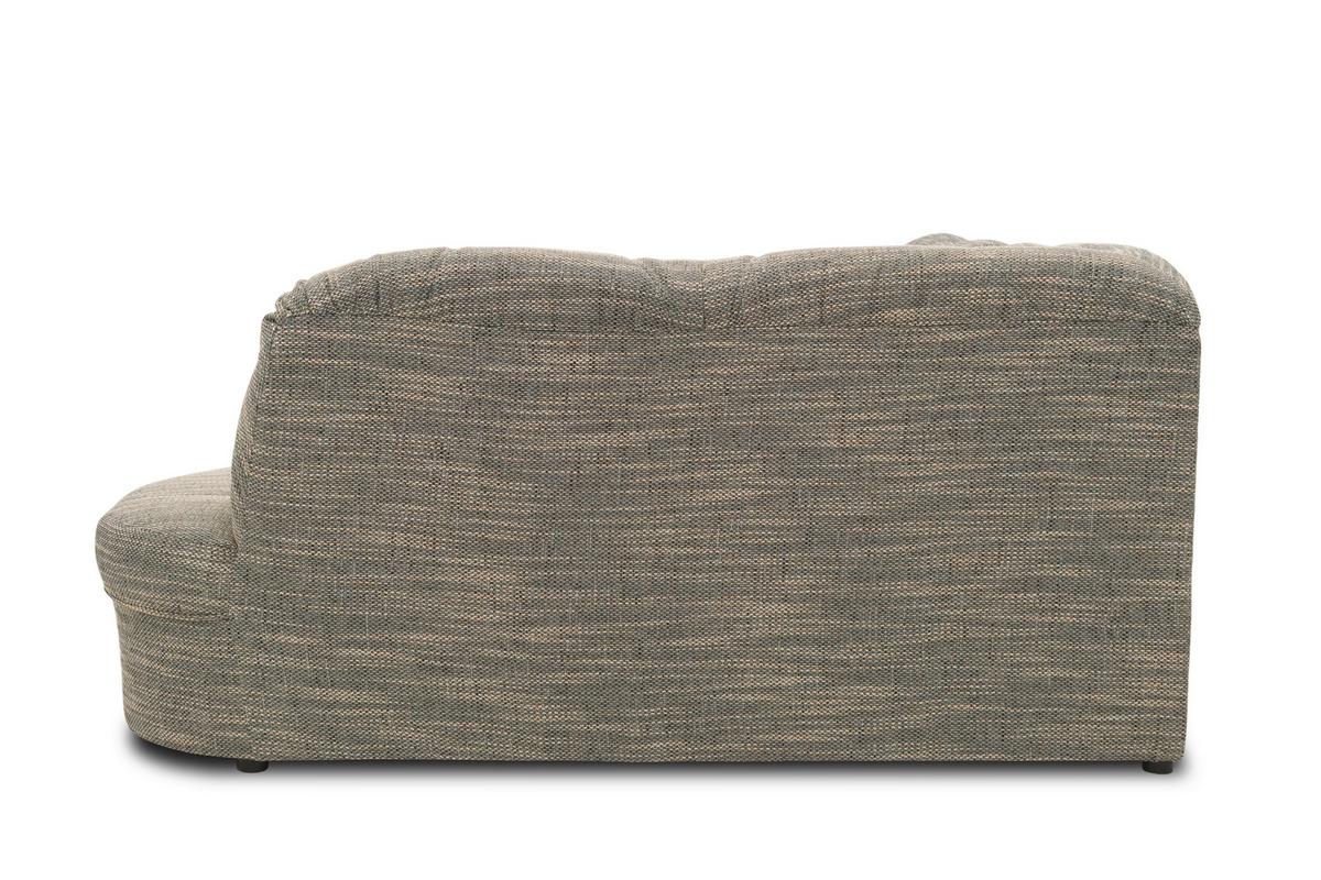 Ecksofa Papenburg Rücken Echt Grau/weiß - Schwarz/Weiß, KONVENTIONELL, Textil (243/180cm) - MID.YOU