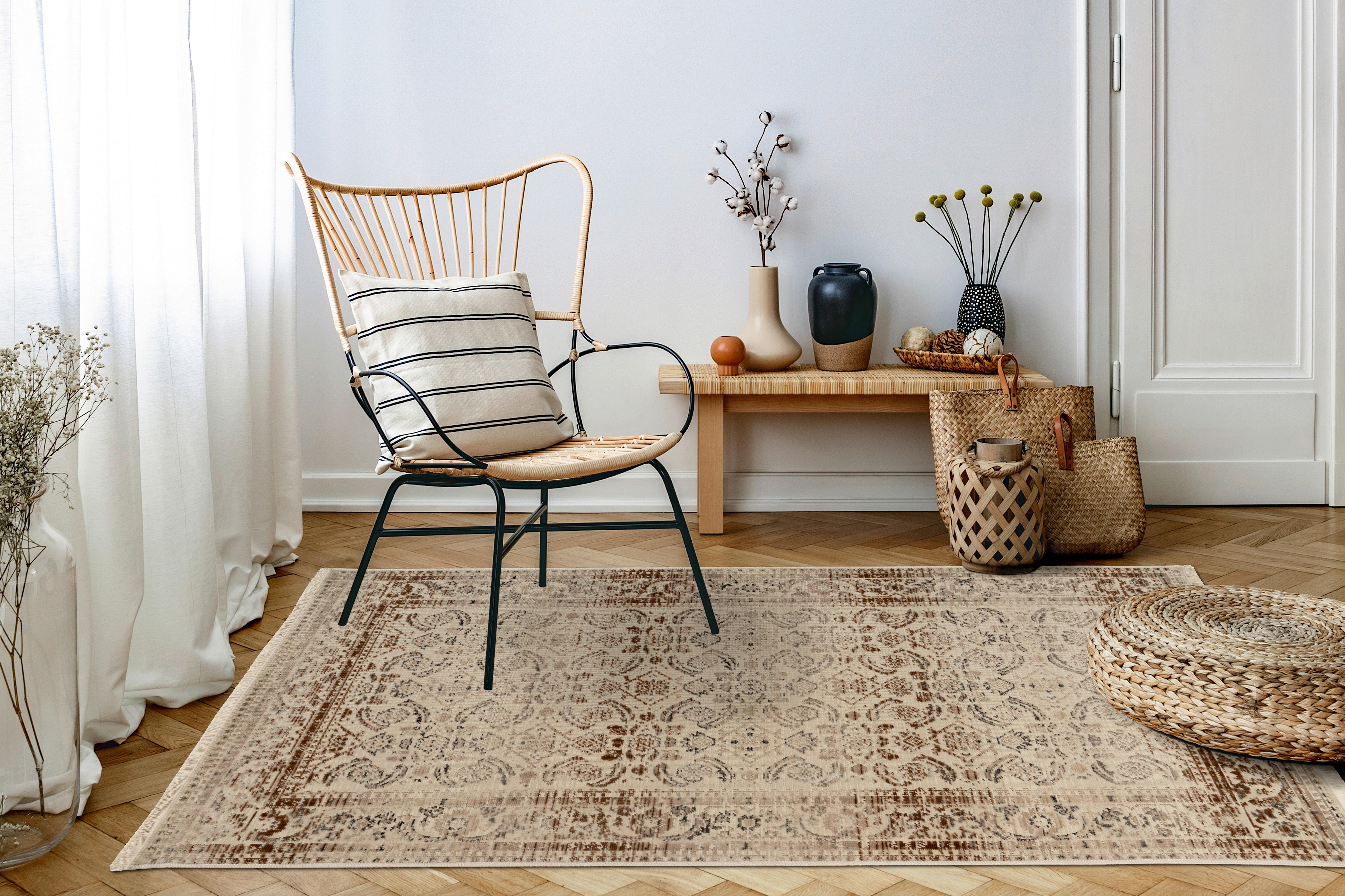 Orientteppich Charu 600 - Beige, KONVENTIONELL, Textil (120/170cm)