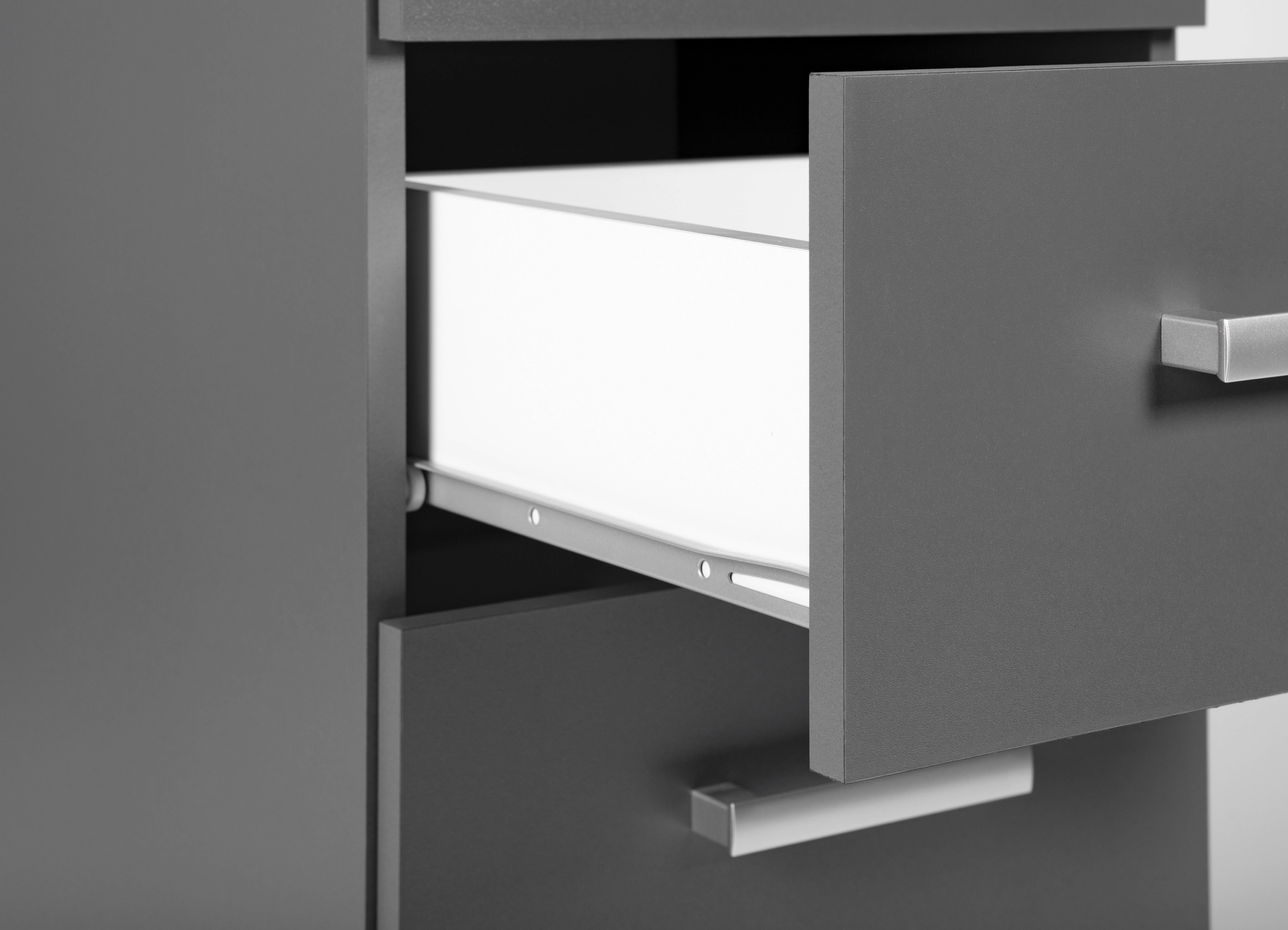 Holz Dekor • Graphitfarben • 2 Schubladen • L/B/H: ca. 41,2/40/91,50 cm