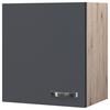 Küchenoberschrank Shadow 50 Cm Grau/eiche Dekor 1 Drehtür - Dunkelgrau/Eiche San Remo, MODERN, Holzwerkstoff (50/54/32cm)