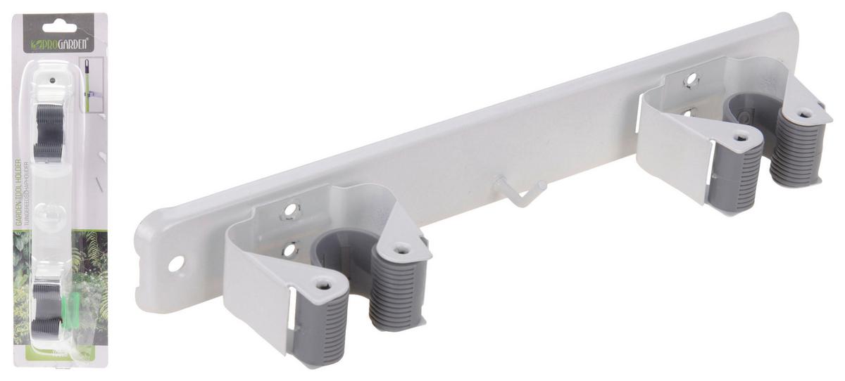 Gerätehalter Anton 2er - Weiß/Grau, Basics, Metall (28/8/5cm)