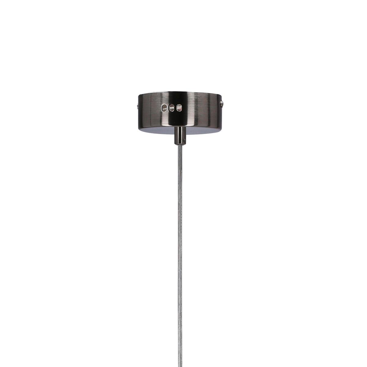 LED-Hängeleuchte 50133211 Lukka - Chromfarben/Silberfarben, Design, Glas/Metall (18/18/115cm)