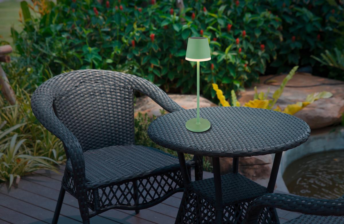 Solarleuchte 36637bm - Hellgrün, Design, Kunststoff/Metall (11/26-41cm) - Globo