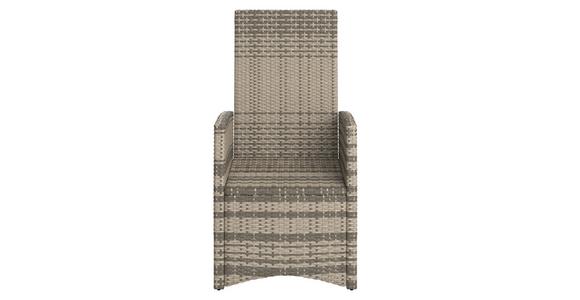Gartengarnitur 7-Tlg. Florida Kunststoff/Metall mit Kissen - Graubraun, KONVENTIONELL, Glas/Kunststoff - Beldano