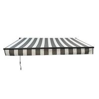 MARKISE MARKISE,GRAU-WEIß, 300X200CM - Anthrazit/Schwarz, MODERN, Kunststoff/Metall (295/20/200cm) - Gardenson
