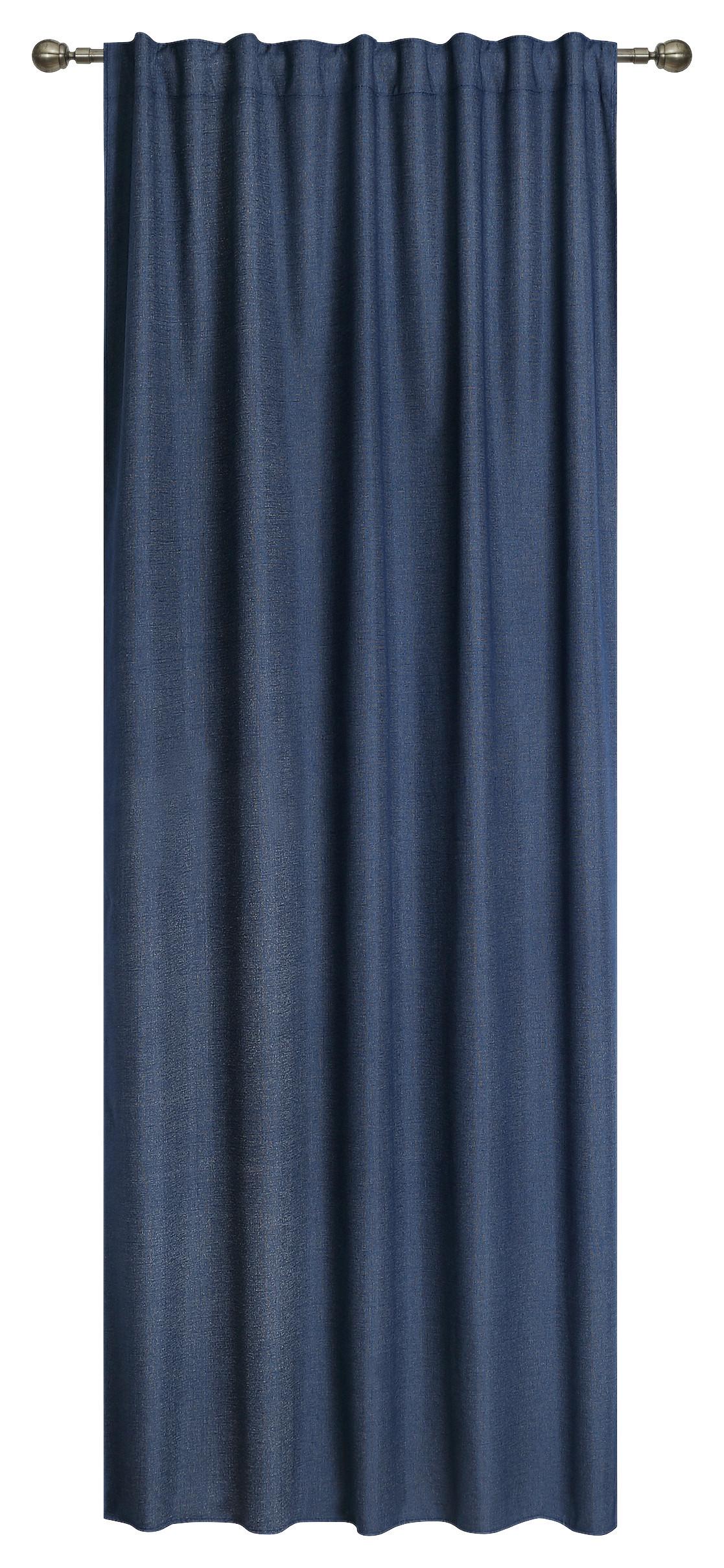 Vorhang mit Band Ohio 140x245 cm Blau