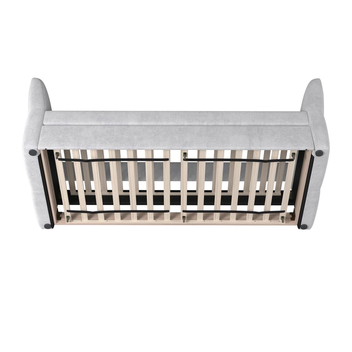 Výsuvná postel DREAM 180x200, světle šedá - černá/světle šedá, Moderní, dřevo/textil (90/200cm) - Bessagi Home