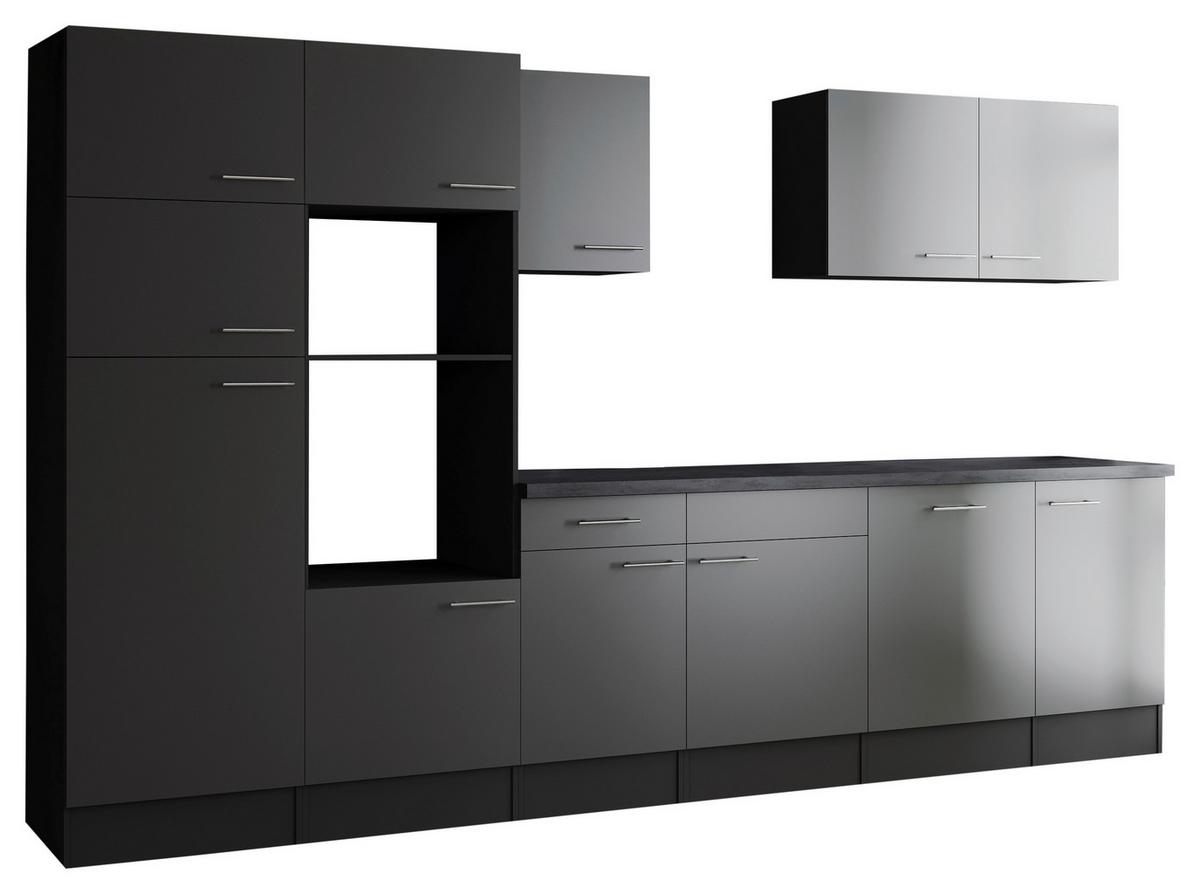 Küchenleerblock Oliver Grau B: 340 Cm - Grau, Design, Holzwerkstoff (340cm) - Respekta