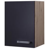 KUCHYŇSKÁ HORNÍ SKŘÍŇKA MILANO - barvy dubu/antracitová, Moderní, kov/kompozitní dřevo (40/54/32cm)