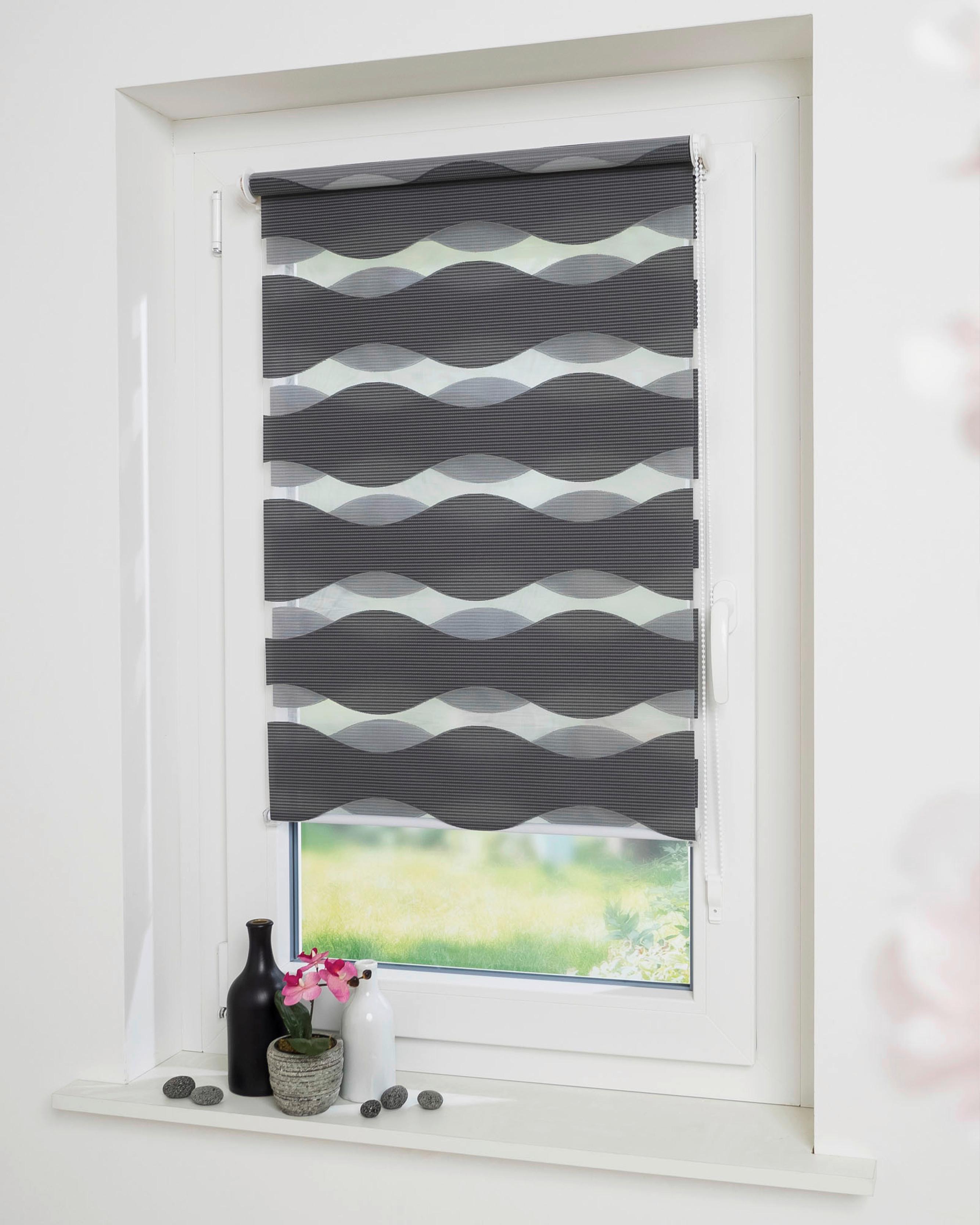 DOPPELROLLO Anthrazit 95x150 cm - Anthrazit, Basics, Textil (95/150cm) - Schwöller