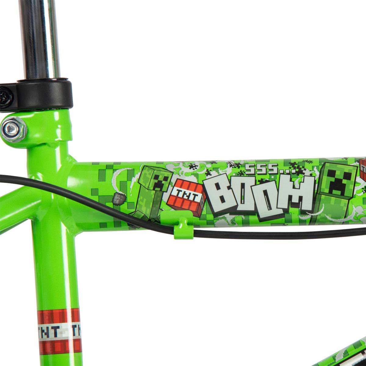 Kinderfahrrad Minecraft Grün, 16 Zoll - Grün, Basics, Metall (50/66/101cm)