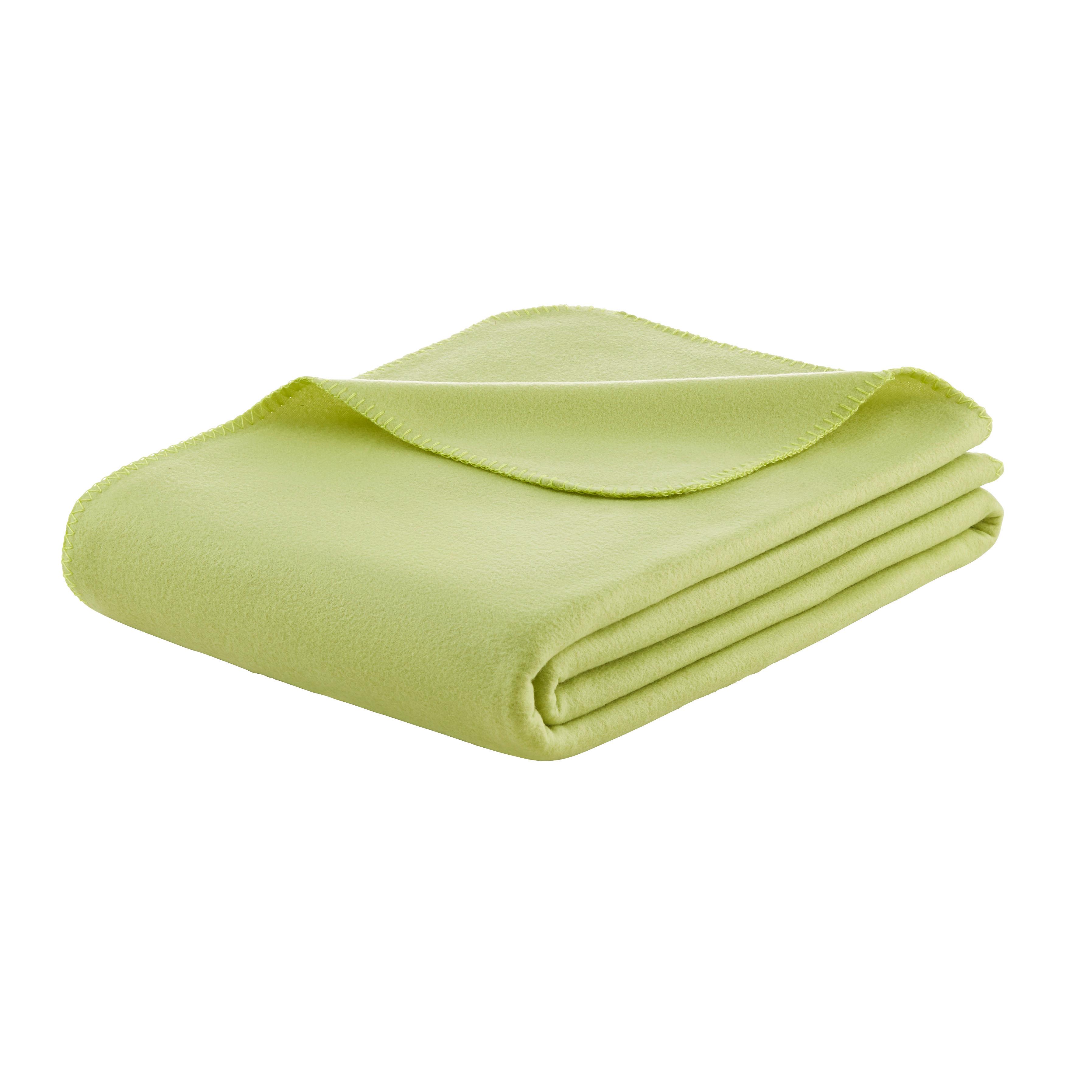 Fleecová deka Felicity, 140/200cm, zelená - světle zelená, Konvenční, textil (140/200cm) - Modern Living