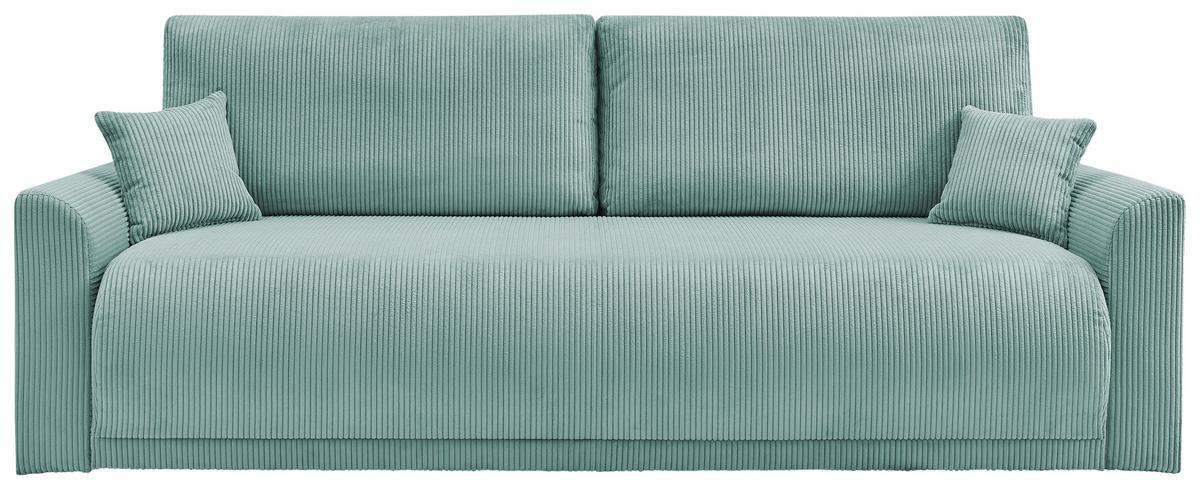 Rozkladacia pohovka KIM, mätovozelený menčester - mätovozelená, Modern, drevo (234/90/103cm)