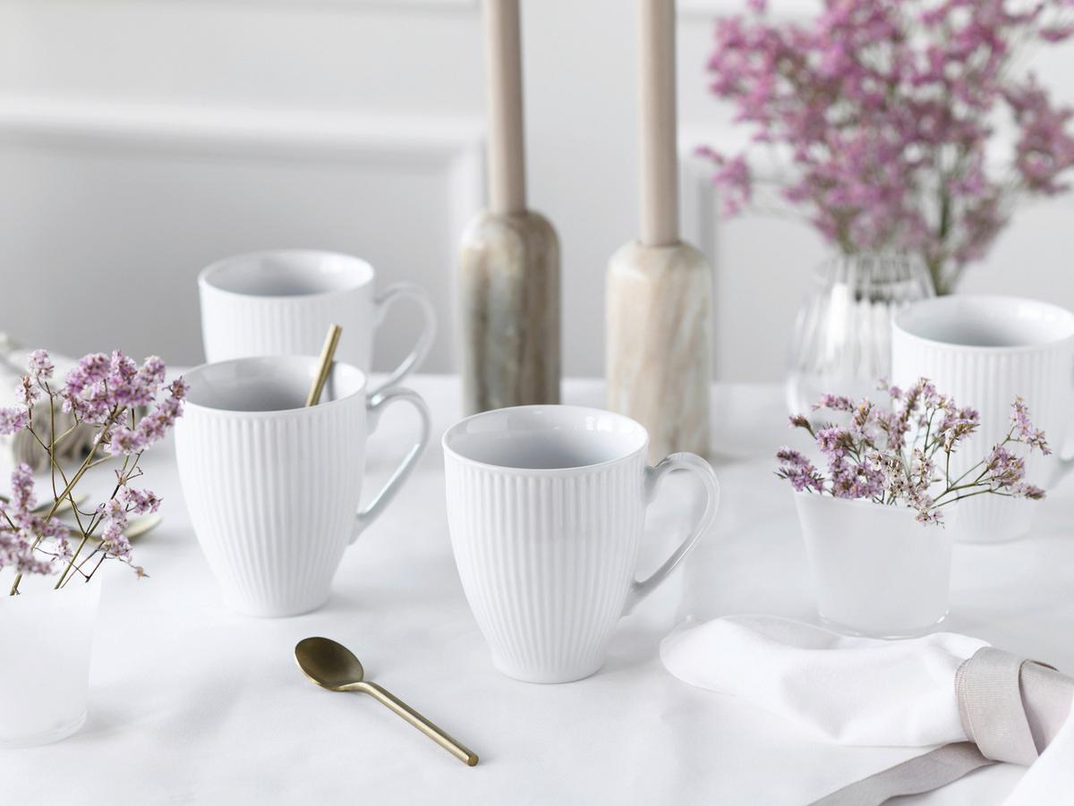 Kaffeebecherset Valencia 6--Teilig., Weiß - Weiß, Design, Keramik - Creatable