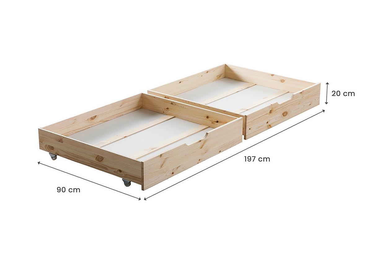 Hausbett Kim Naturfarben/Altorsa 140x200cm - Altrosa/Naturfarben, MODERN, Holz/Textil (140/200cm) - Livetastic