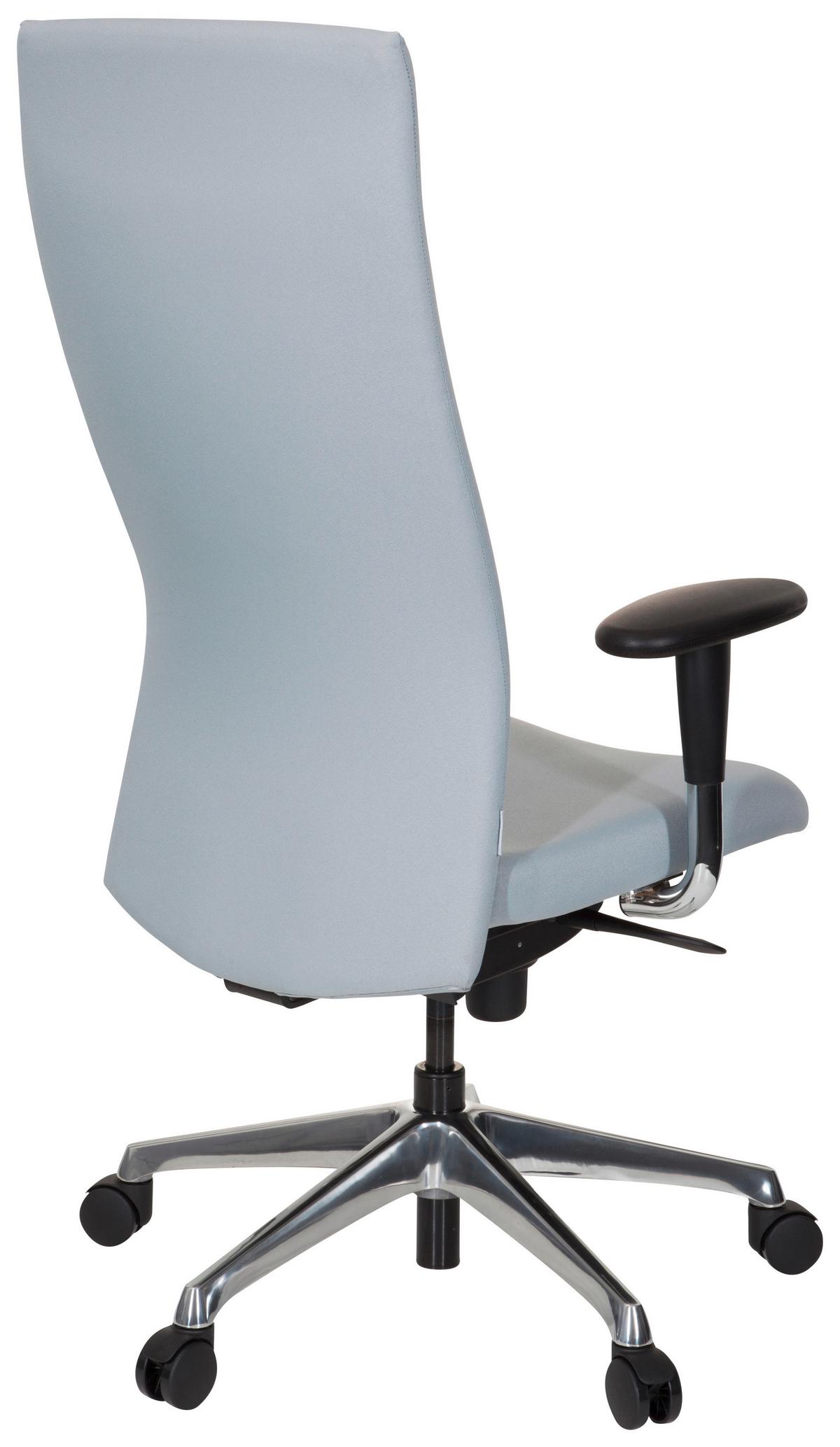 Drehstuhl Office-Tex Armstützen Grau Bis 120kg - Alufarben/Grau, MODERN, Kunststoff/Textil (58/131/54cm) - MID.YOU