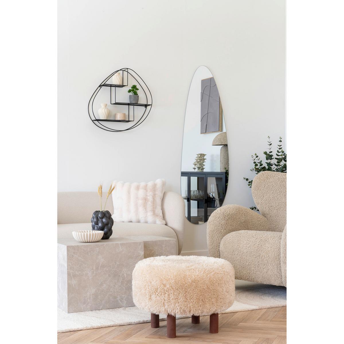 Hocker Inverness Hellbraun, B/H/T: 50x36x50cm - Basics (50/36/50cm)
