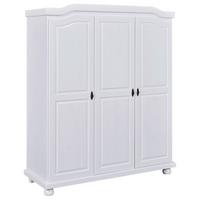 Drehtürenschrank Massiv 150cm Bastian, Weiß - Weiß, LIFESTYLE, Holz/Holzwerkstoff (150/180/56cm) - MID.YOU