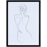 Bilderrahmen 50x70 cm Caralina Dekor Schwarz, 53,3x73,3 cm - Schwarz, Basics, Glas/Holz (53,3/73,3/1,5cm) - Luca Bessoni