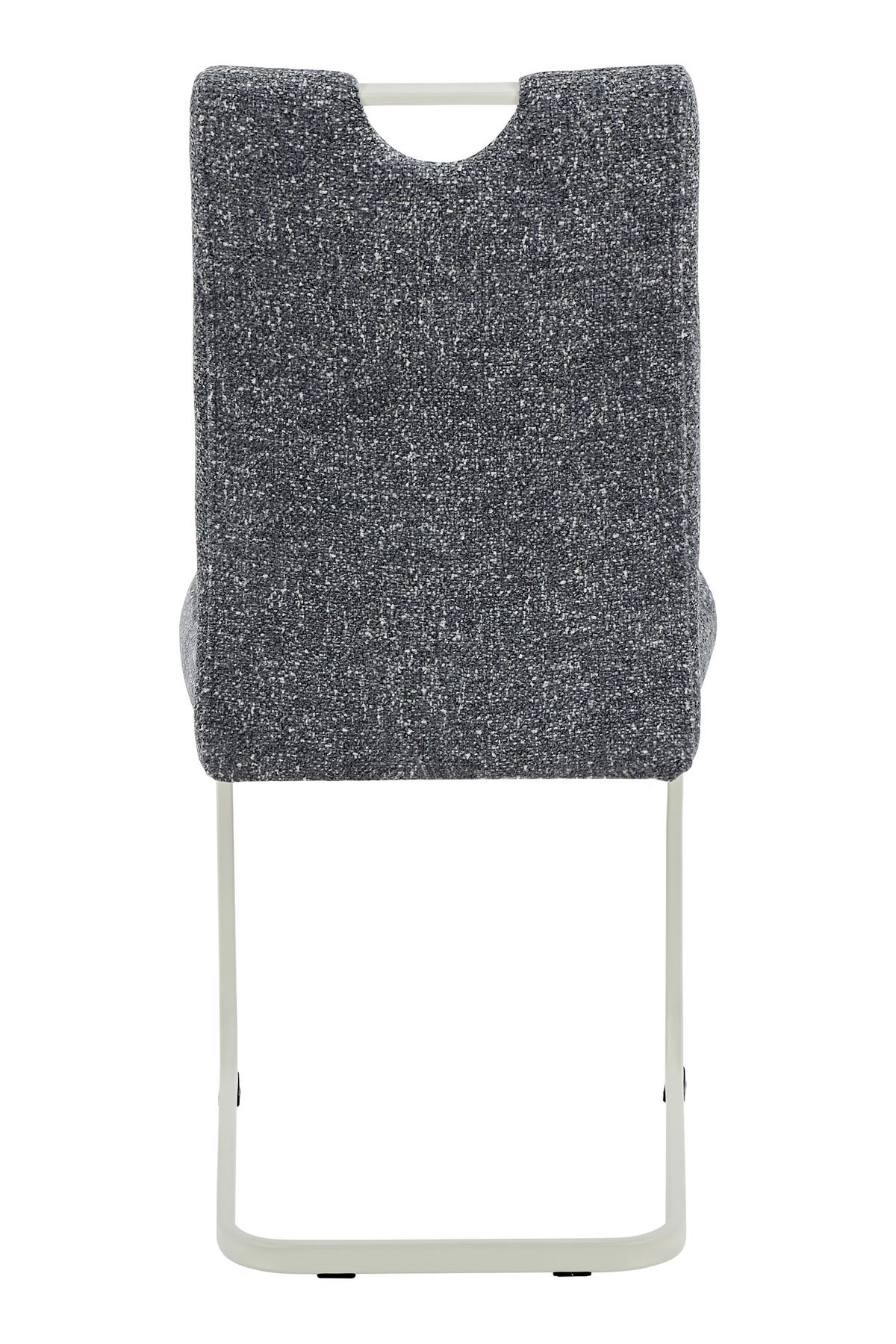 Schwingstuhl-Set Tivoli S 4er-Set - Dunkelgrau/Creme, MODERN, Textil/Metall (45/98/59cm) - MID.YOU