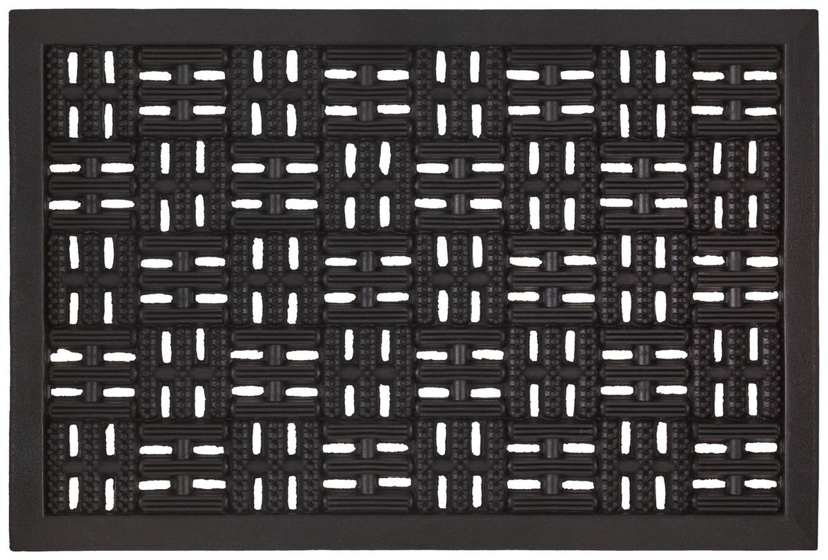 DVEŘNÍ ROHOŽKA Karo, 40/60 cm - černá, Basics, plast (40/60cm) - Mömax