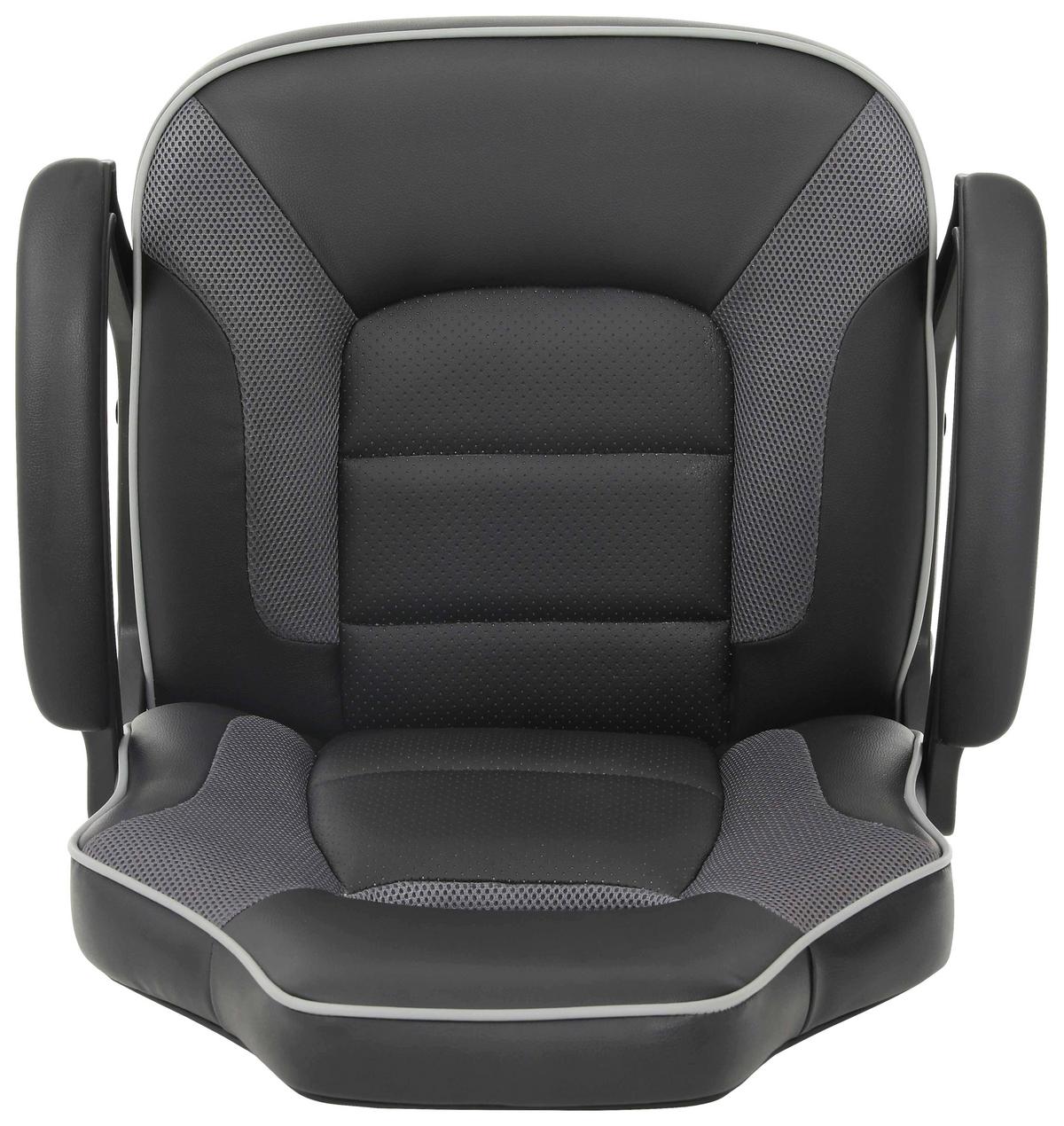 Otočná stolička THEA - čierna/sivá, Design, kov/drevo (57,5/94-114/61cm) - Mömax